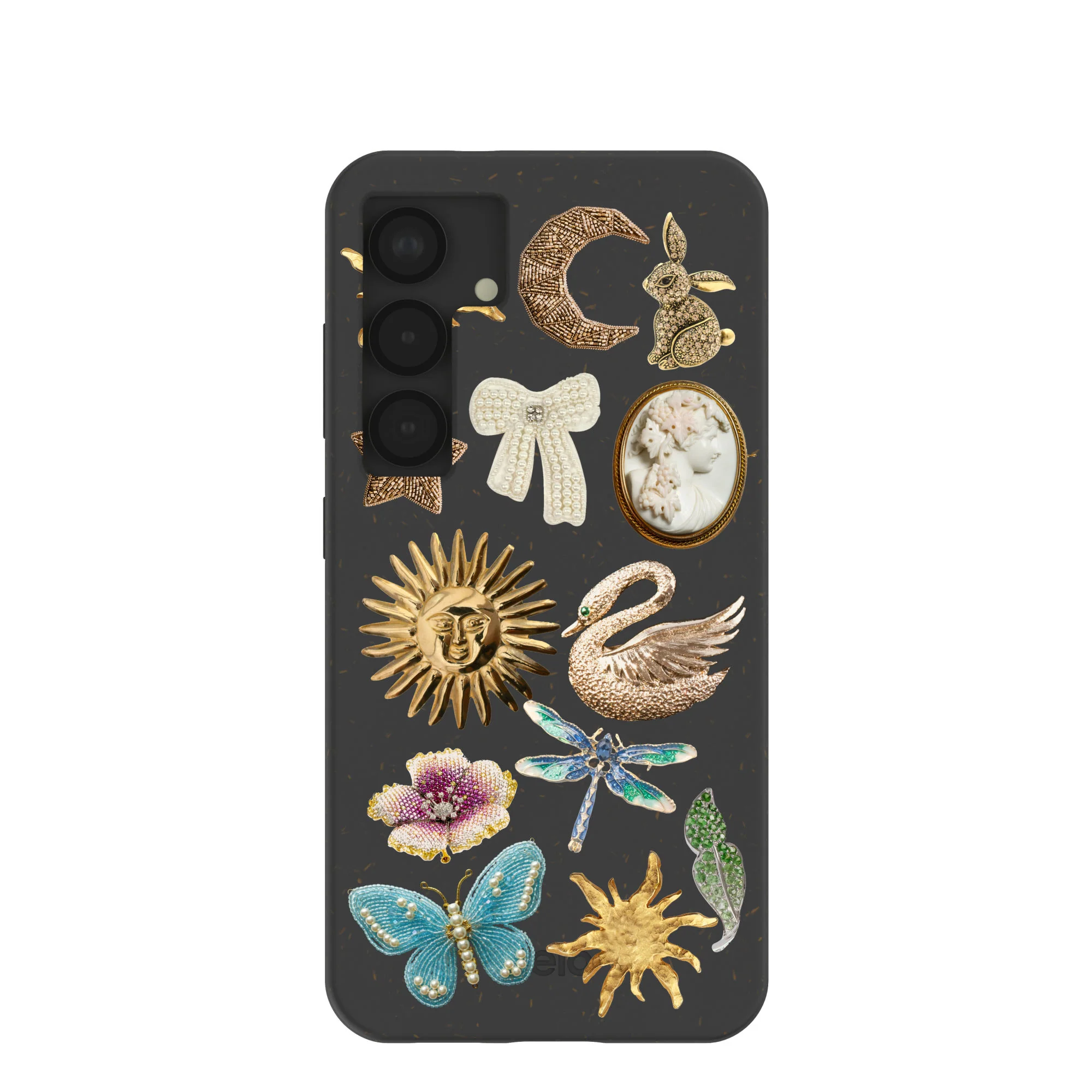 Black Heirloom Collage Samsung Galaxy S25 Case