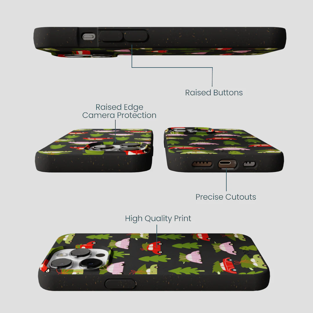 Black Holiday Caravan iPhone 13 Pro Max Case - Image 3