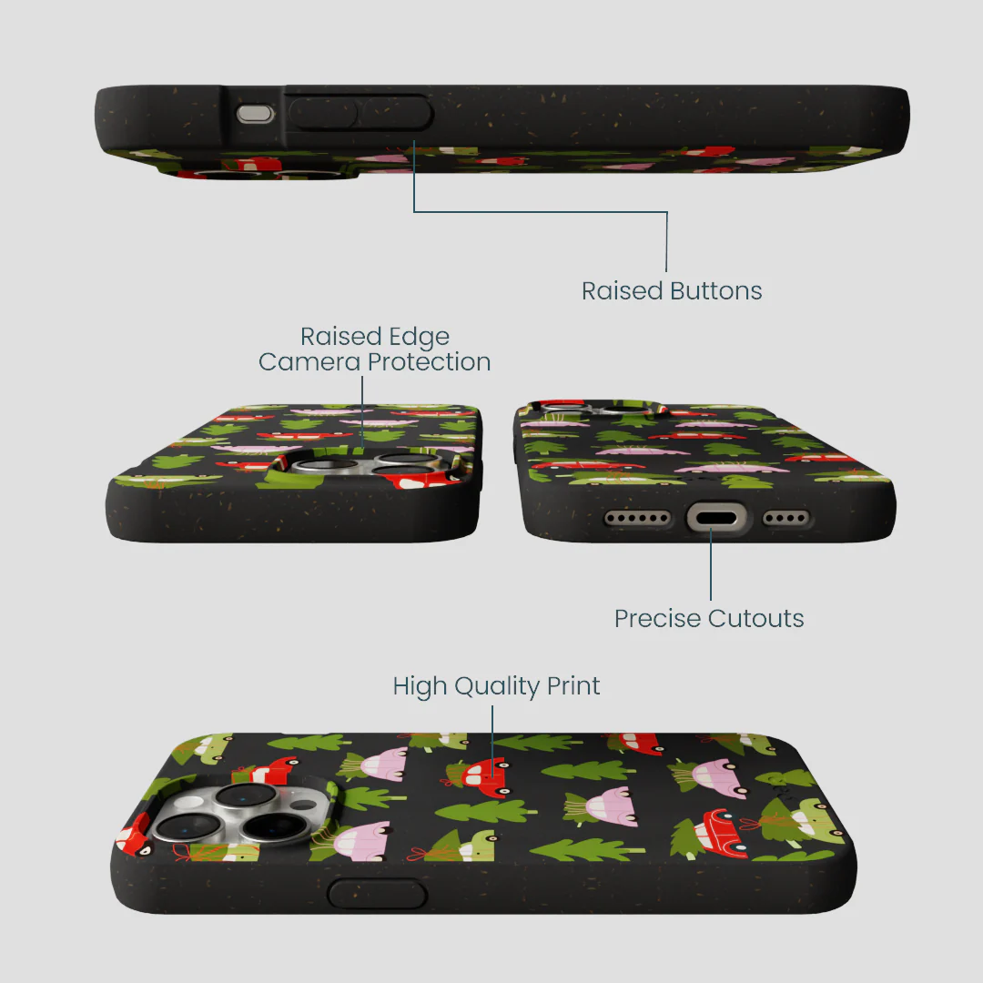 Black Holiday Caravan iPhone 14 Pro Max Case - Image 3