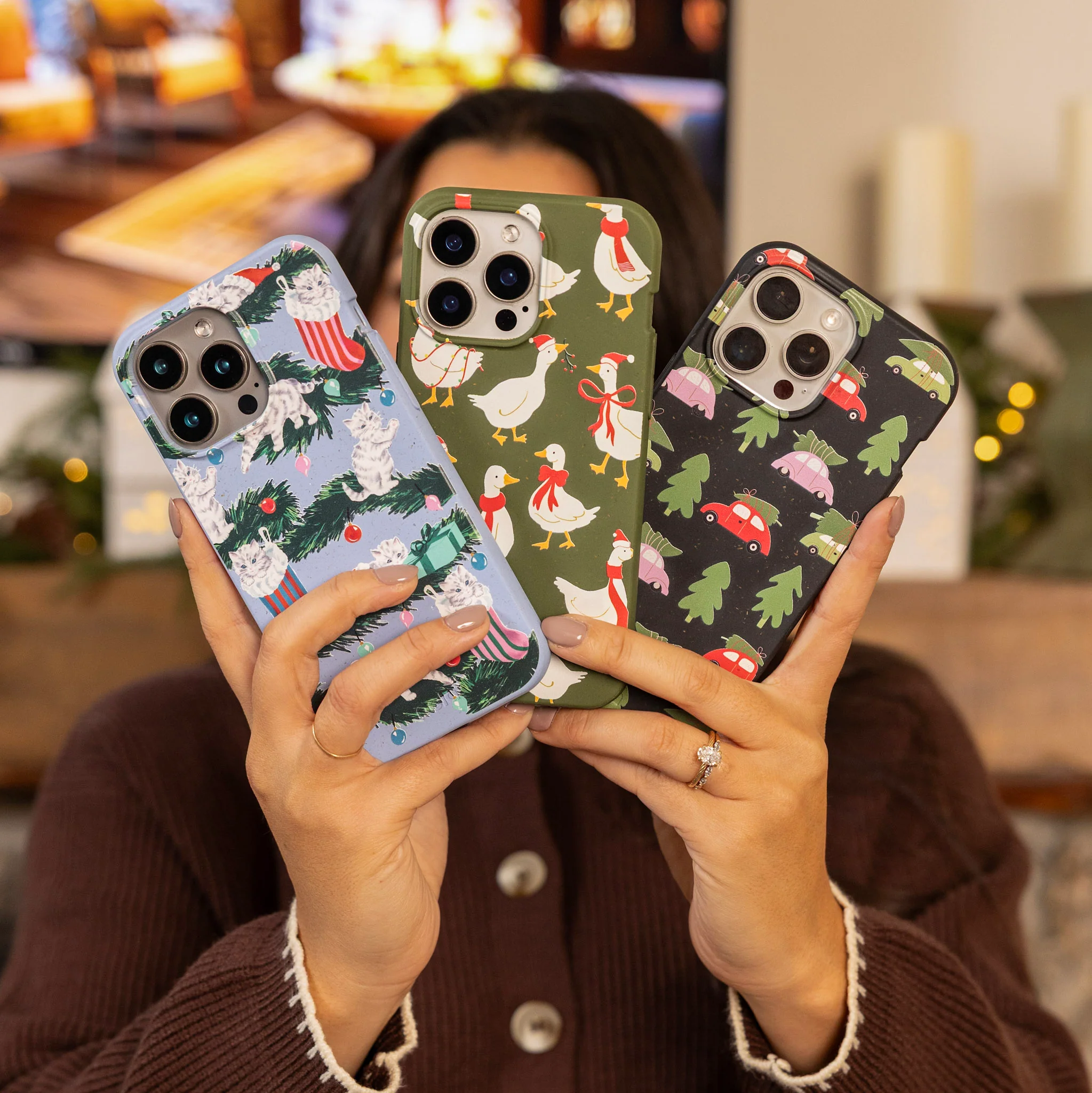 Black Holiday Caravan iPhone 16 Plus Case - Image 9