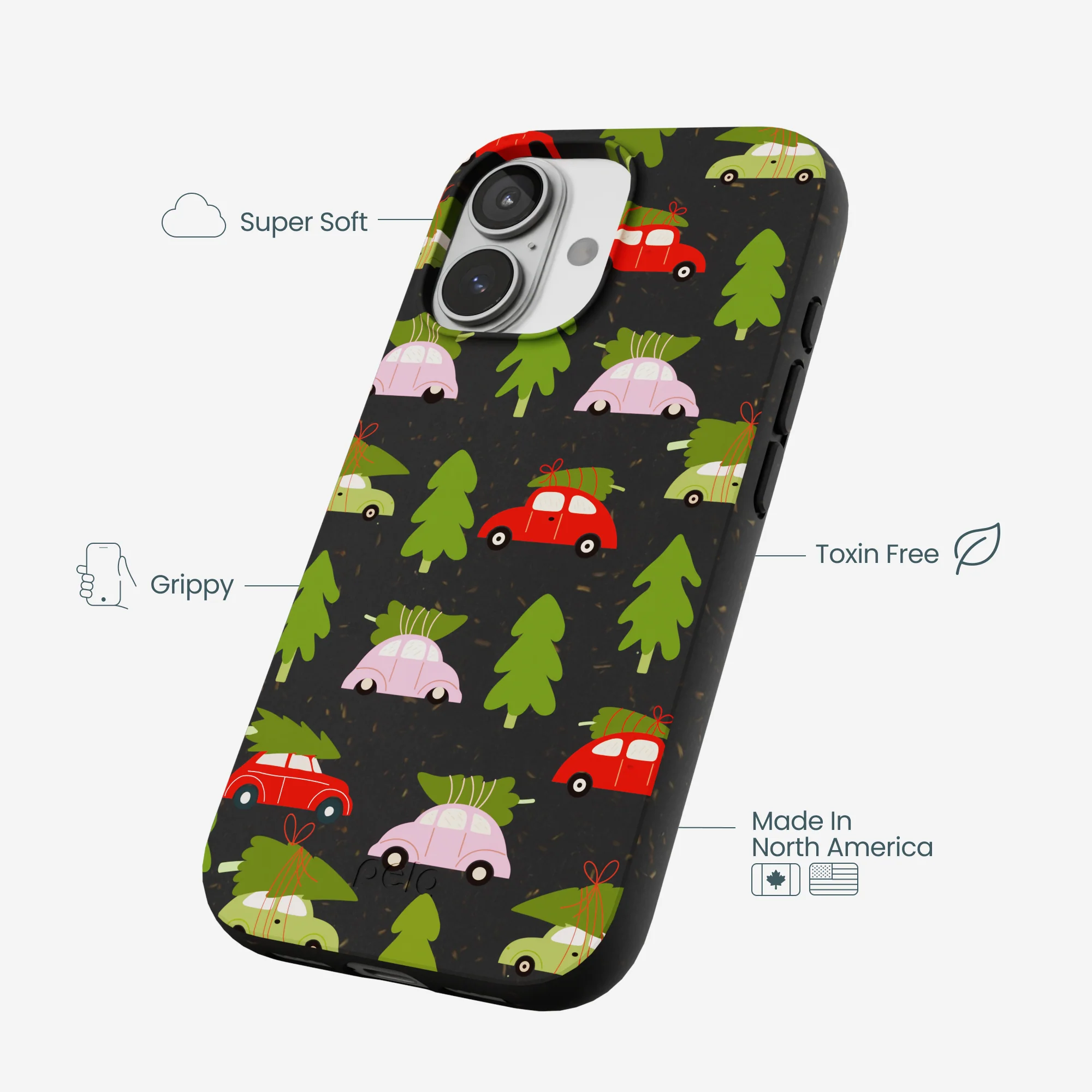 Black Holiday Caravan iPhone 17 Case - Image 4