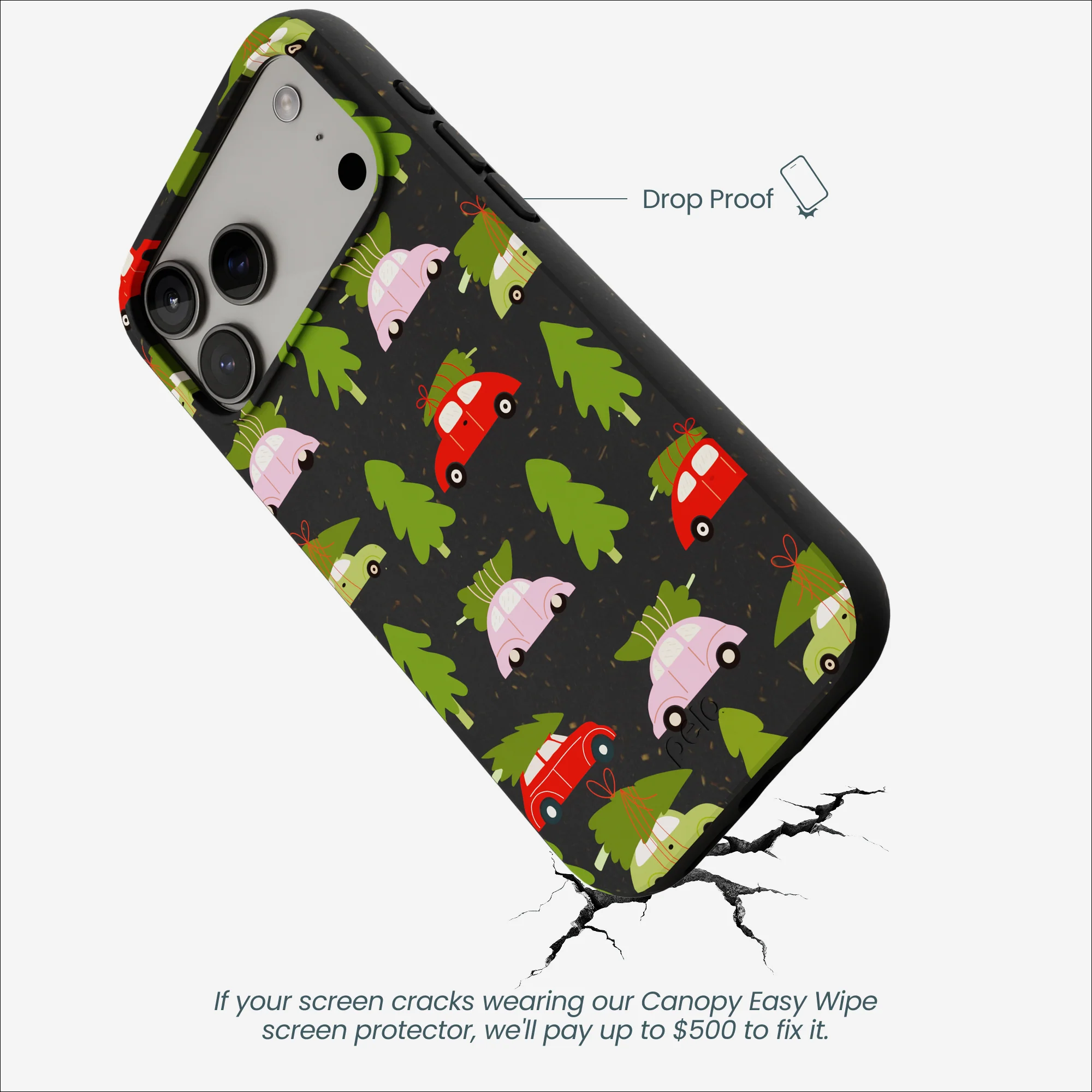 Black Holiday Caravan iPhone 17 Pro Max Case - Image 5
