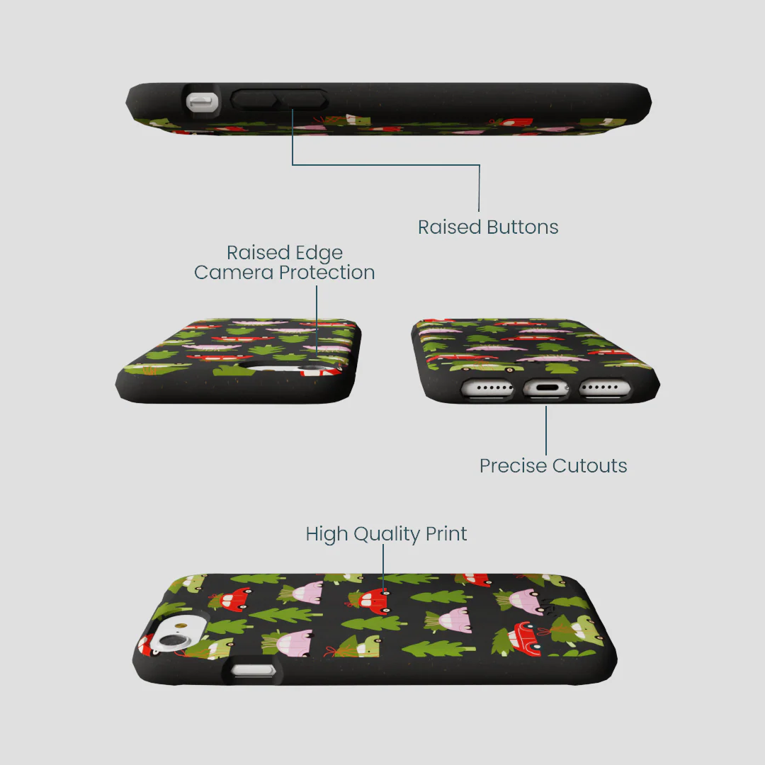 Black Holiday Caravan iPhone 6/6s/7/8/SE Case - Image 3