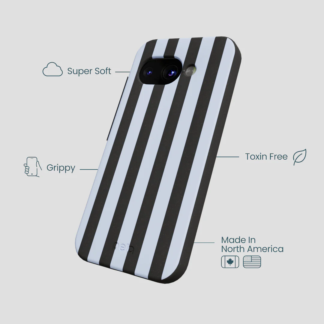 Black Ice Blue Stripes Google Pixel 9a Case - Image 3