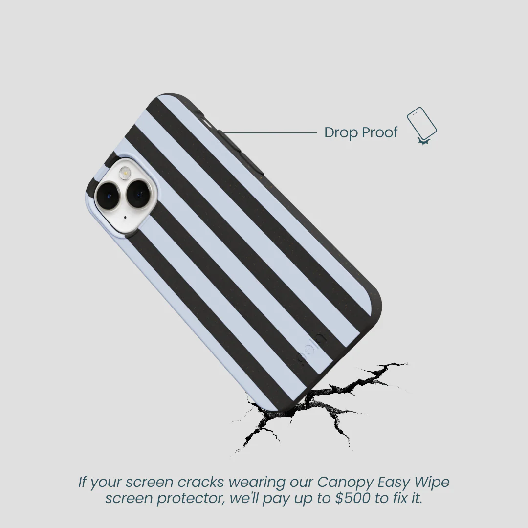 Black Ice Blue Stripes iPhone 13 Mini Case - Image 5