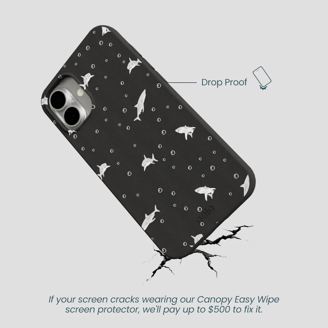 Black Lil Sharks iPhone 16 Plus Case - Image 5