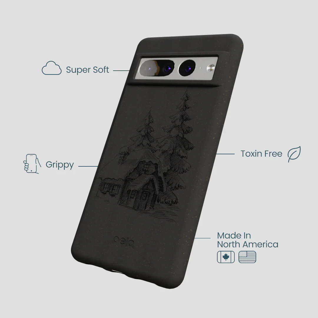 Black Lone Cabin Google Pixel 7 Pro Case - Image 4