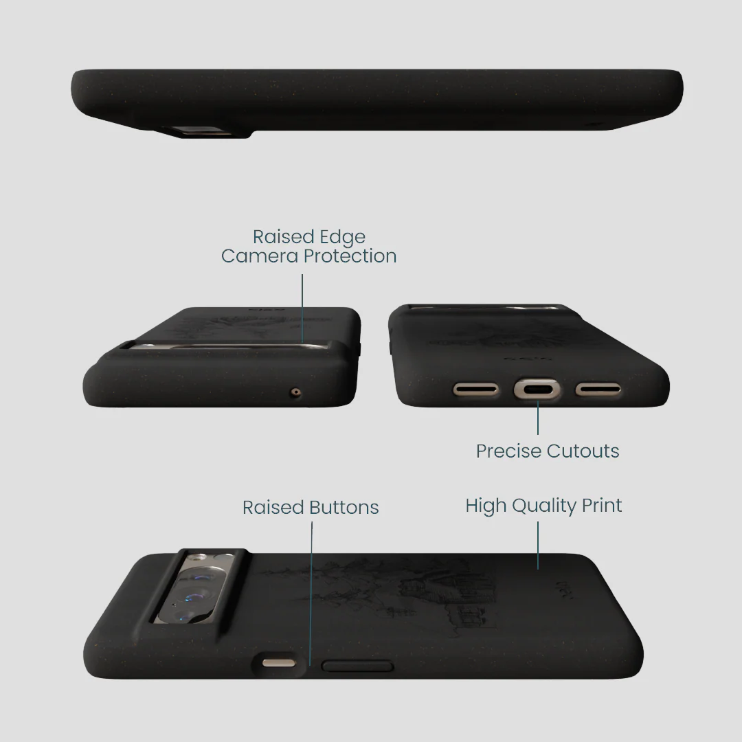 Black Lone Cabin Google Pixel 8 Pro Case - Image 3