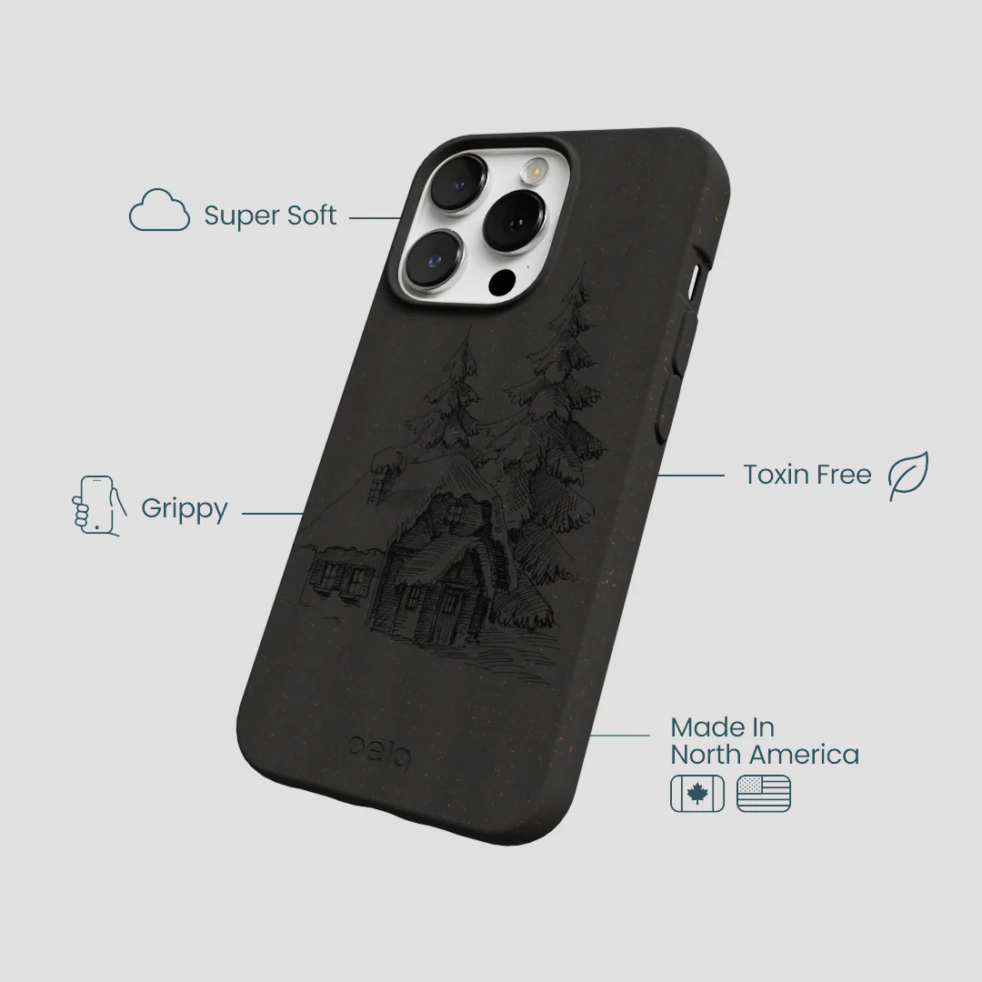 Black Lone Cabin iPhone 13 Pro Case - Image 4