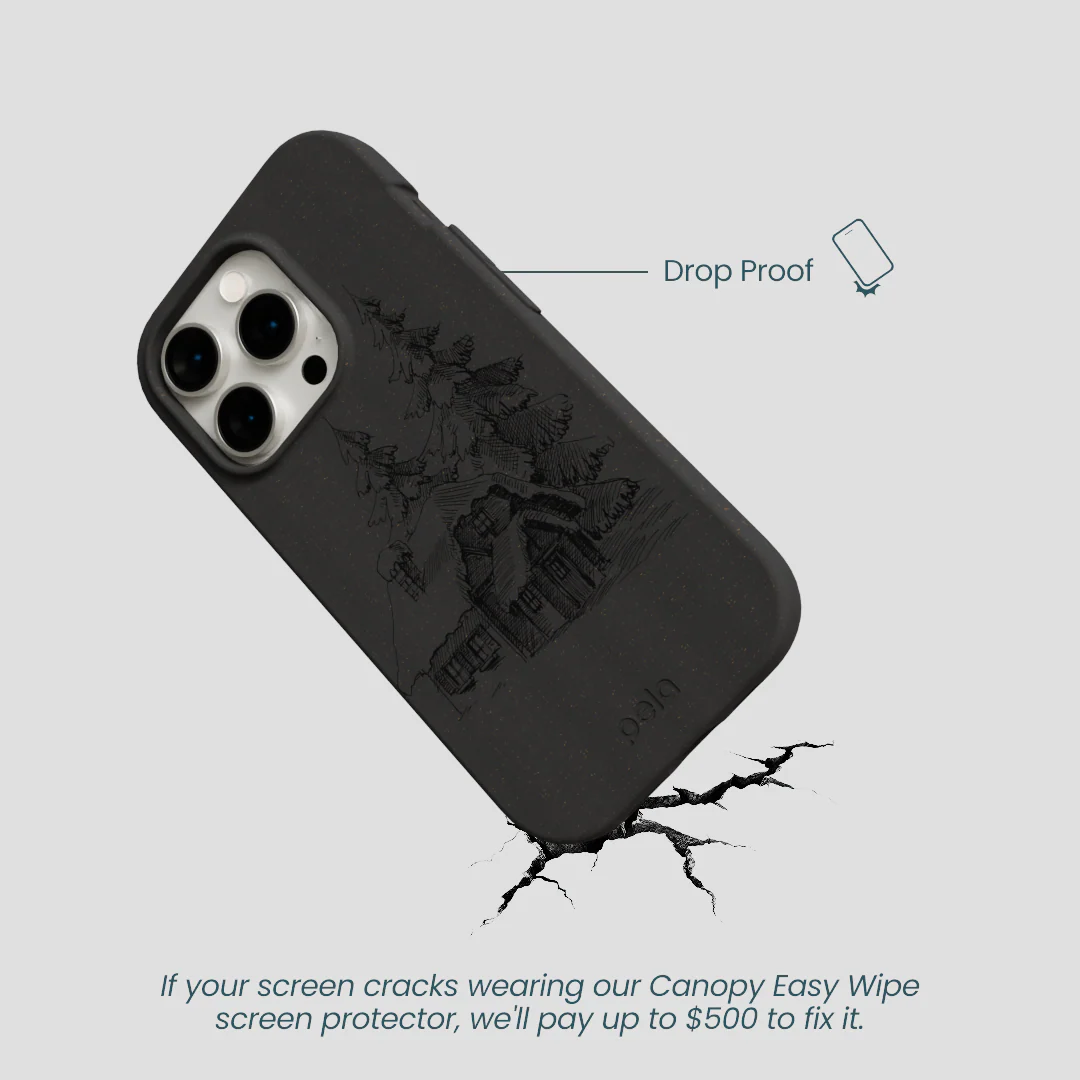 Black Lone Cabin iPhone 14 Pro Case - Image 5