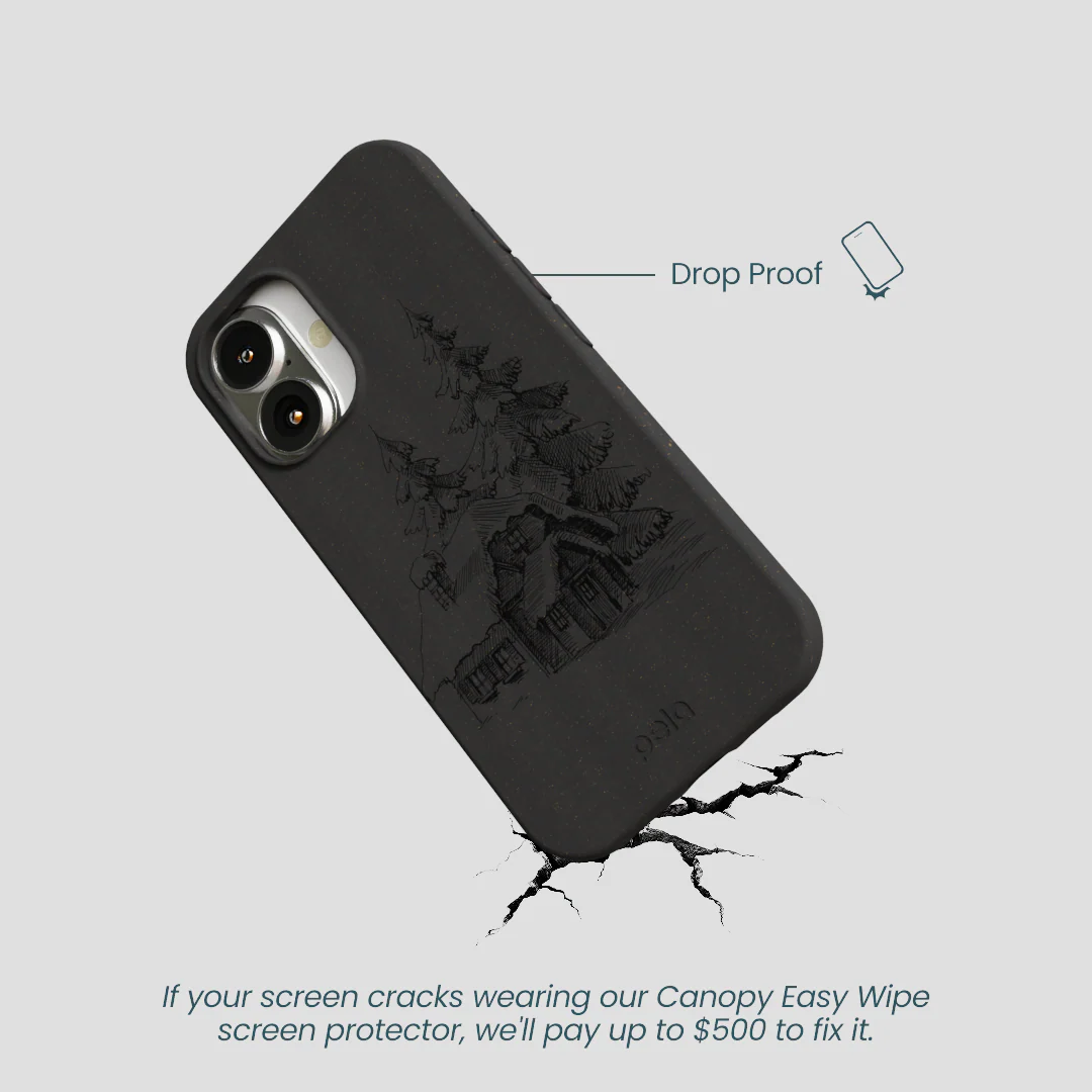 Black Lone Cabin iPhone 16 Case - Image 5