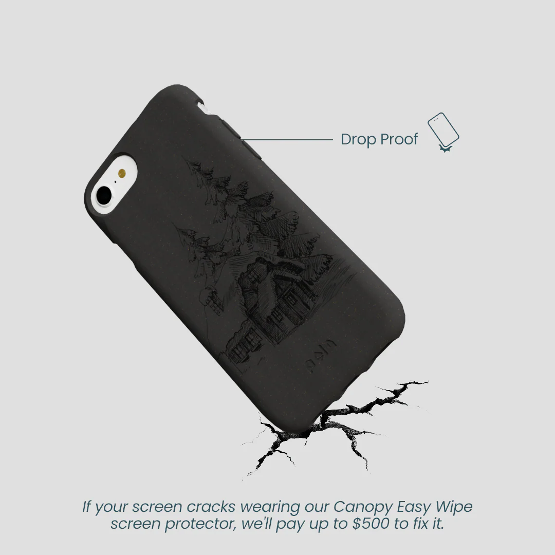 Black Lone Cabin iPhone 6/6s/7/8/SE Case - Image 5