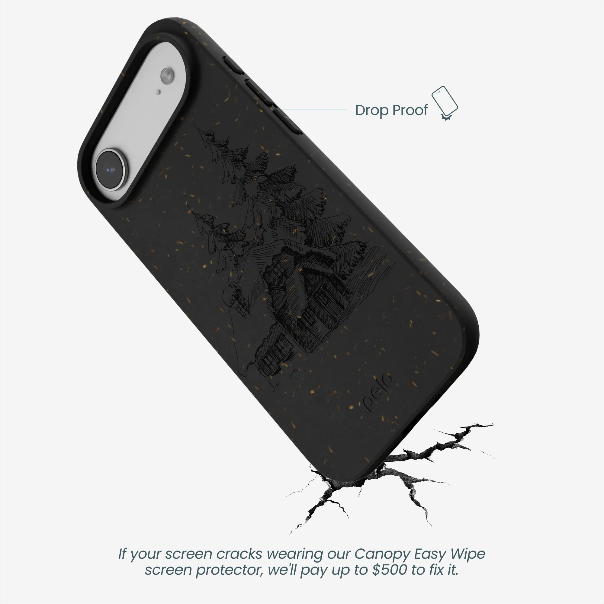 Black Lone Cabin iPhone Air Case - Image 5