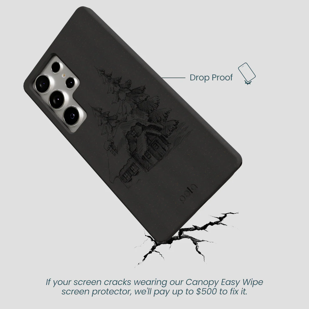 Black Lone Cabin Samsung Galaxy S25 Ultra Case - Image 5