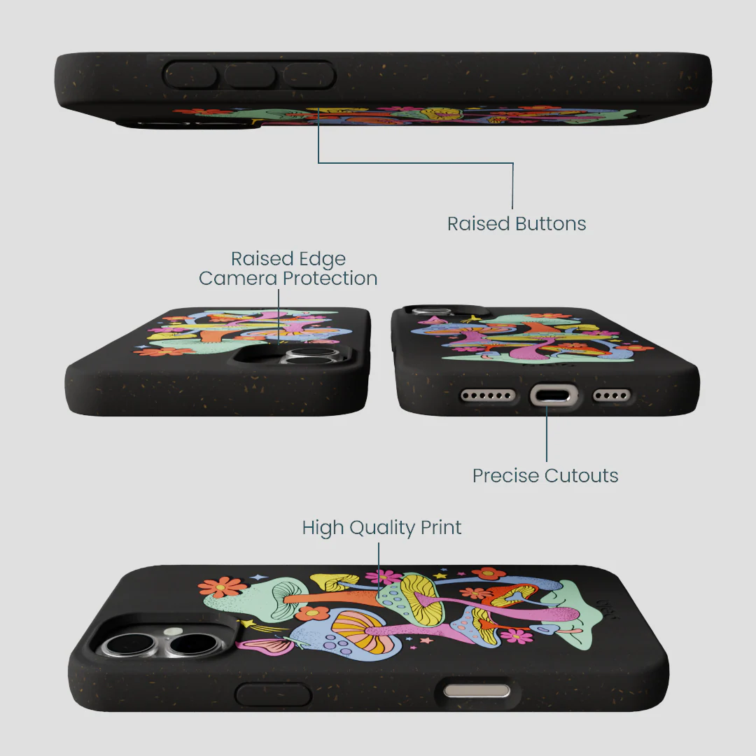 Black Magical Forest iPhone 16 Plus Case - Image 3