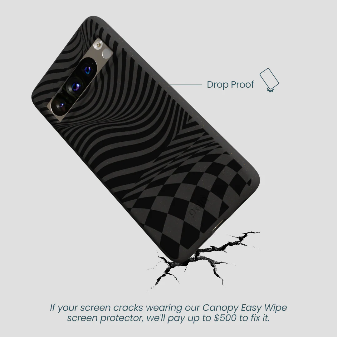 Black Melted Checkers Google Pixel 8 Pro Case - Image 5