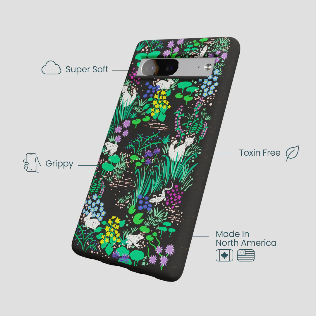 Black Midnight Pond Google Pixel 7 Case - Image 4