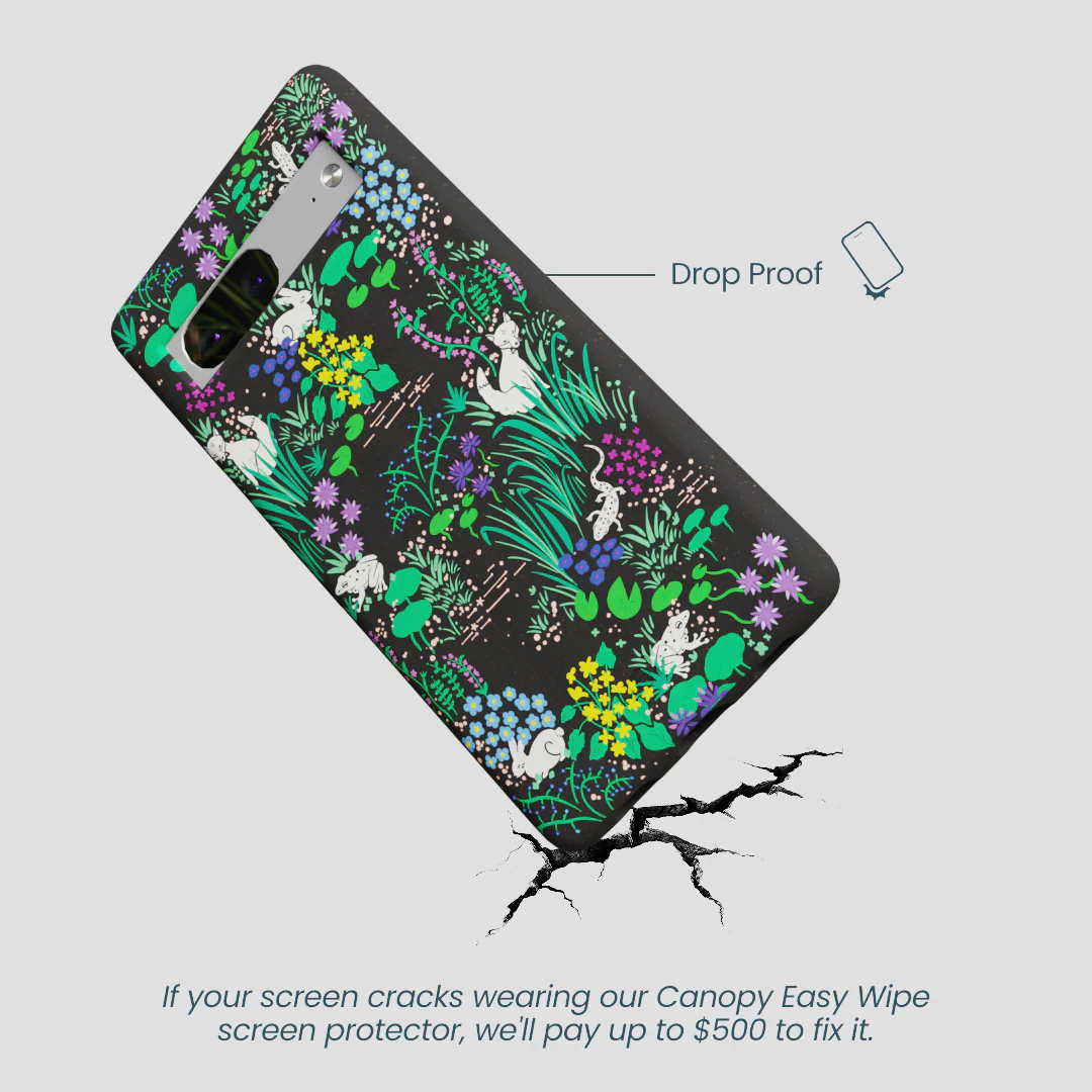 Black Midnight Pond Google Pixel 7a Case - Image 5