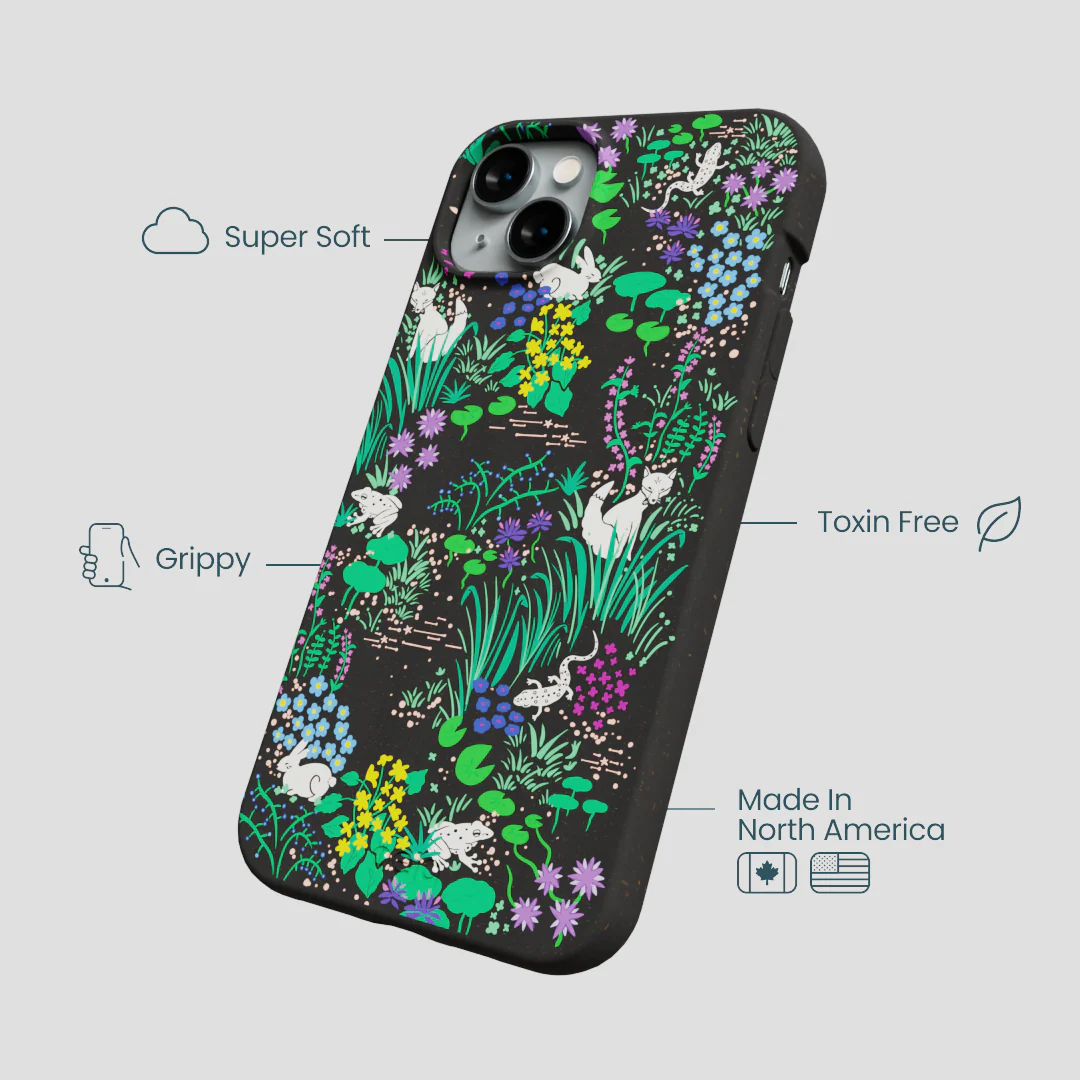Black Midnight Pond iPhone 14 Plus Case - Image 4