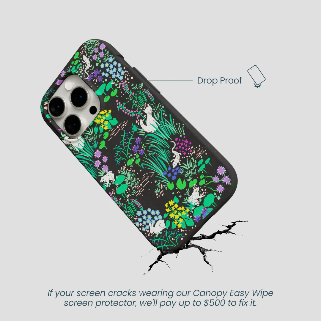 Black Midnight Pond iPhone 15 Pro Case - Image 5