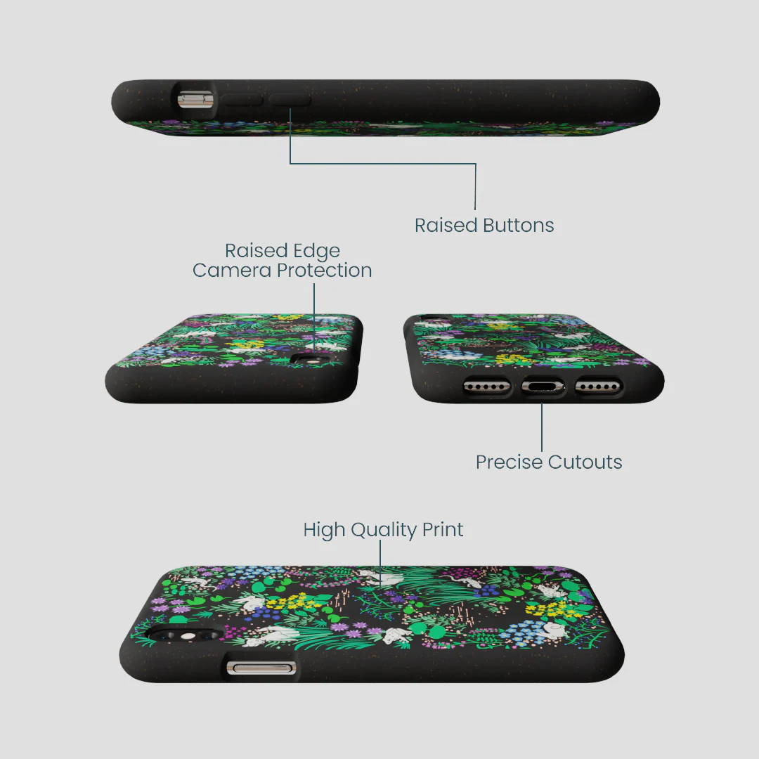 Black Midnight Pond iPhone XR Case - Image 3