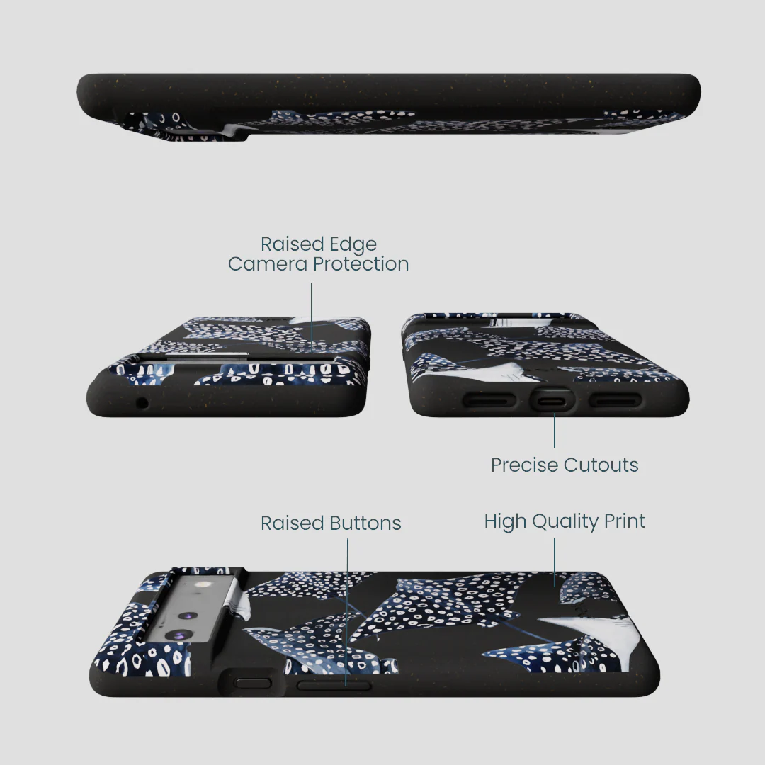 Black Midnight Rays Google Pixel 6 Case - Image 3