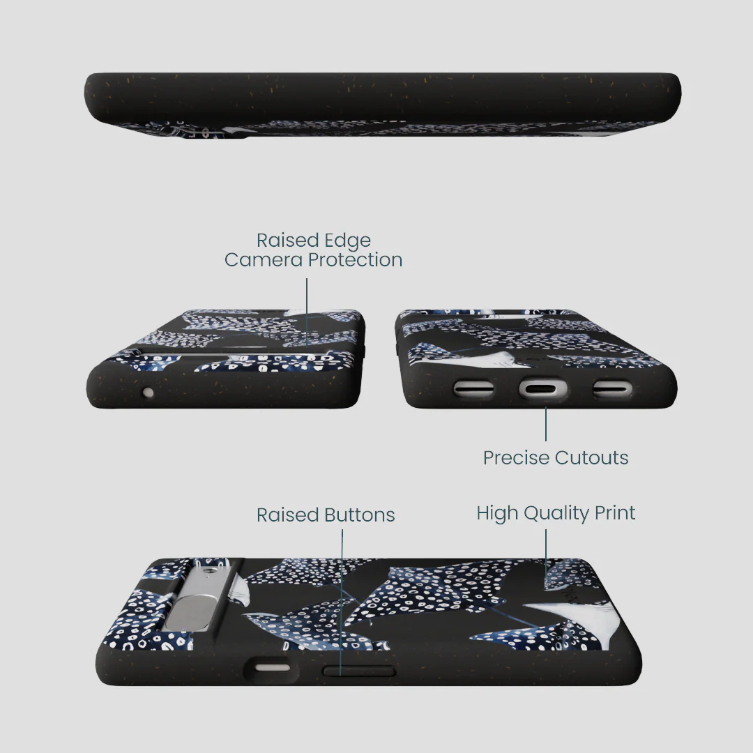 Black Midnight Rays Google Pixel 7 Case - Image 3