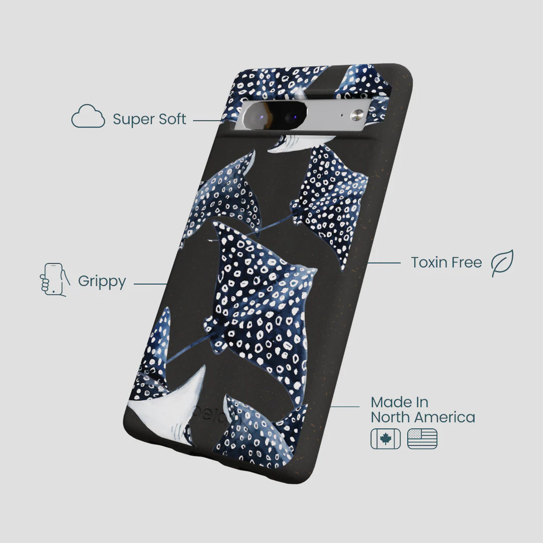 Black Midnight Rays Google Pixel 7 Case - Image 4