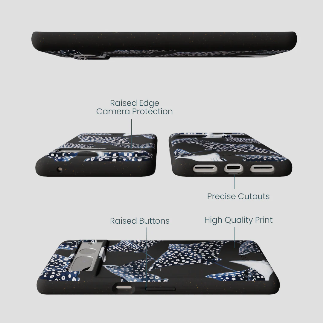 Black Midnight Rays Google Pixel 7 Pro Case - Image 3