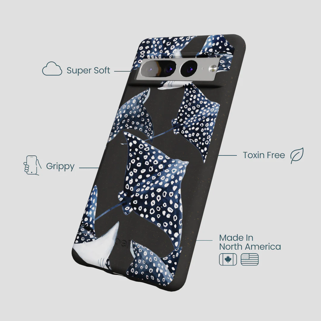 Black Midnight Rays Google Pixel 7 Pro Case - Image 4