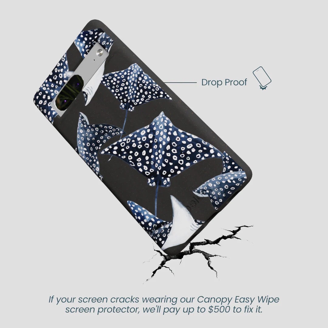 Black Midnight Rays Google Pixel 7a Case - Image 5