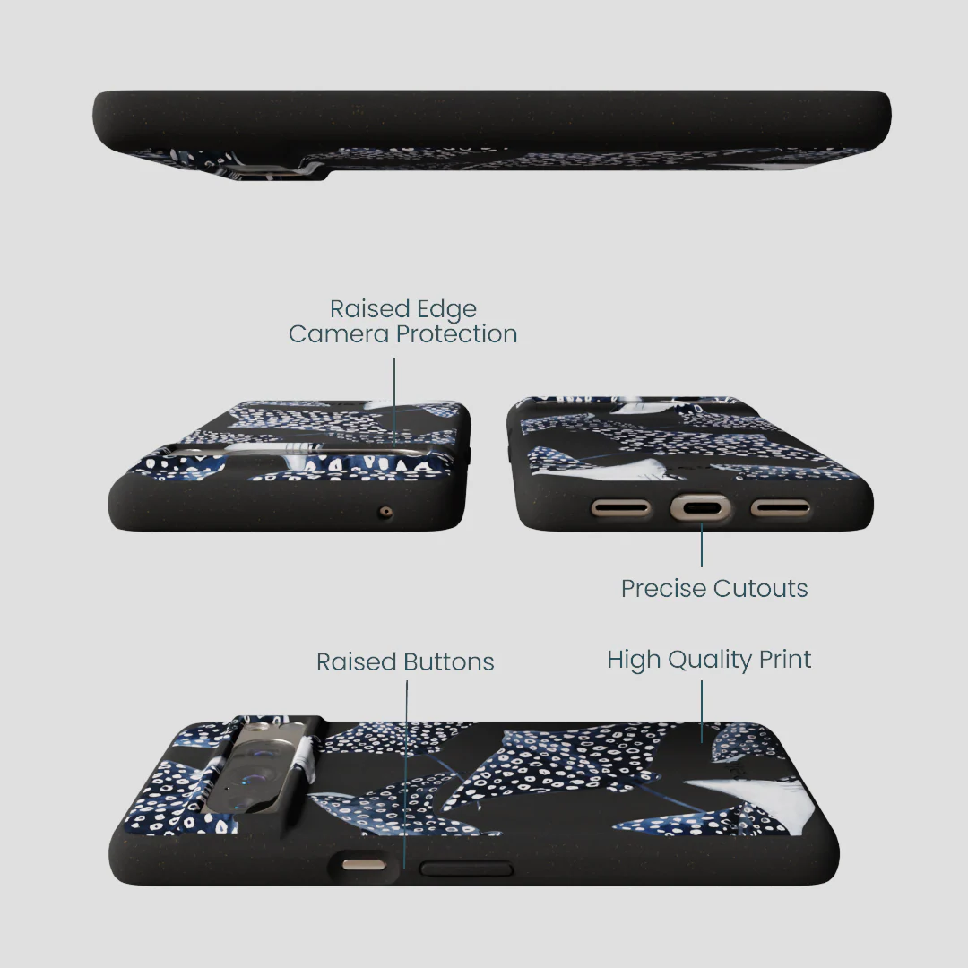 Black Midnight Rays Google Pixel 8 Pro Case - Image 3