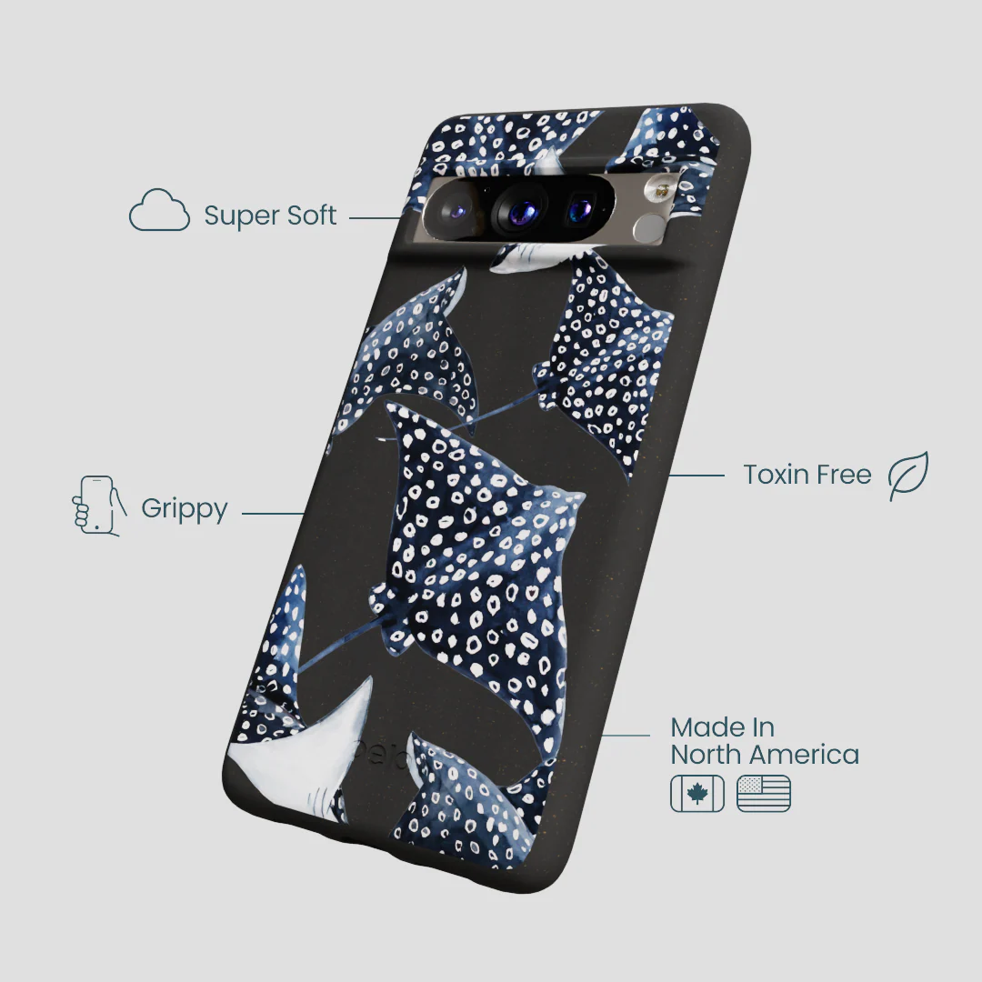 Black Midnight Rays Google Pixel 8 Pro Case - Image 4