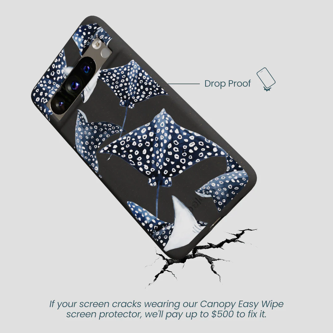 Black Midnight Rays Google Pixel 8 Pro Case - Image 5