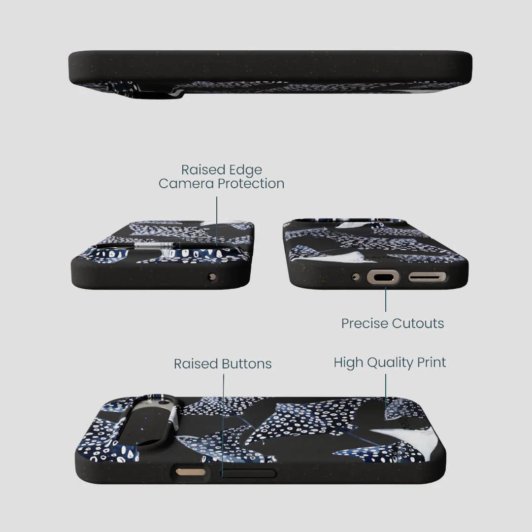 Black Midnight Rays Google Pixel 9/9 Pro Case - Image 3