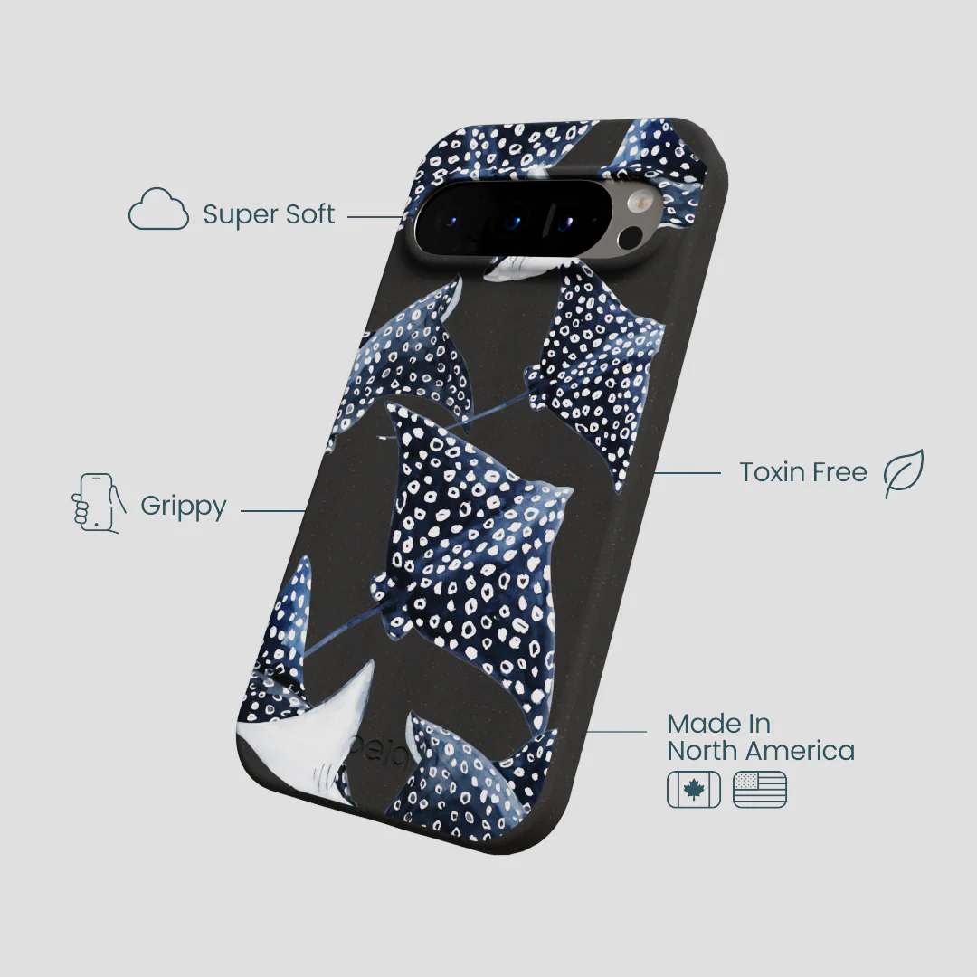 Black Midnight Rays Google Pixel 9/9 Pro Case - Image 4