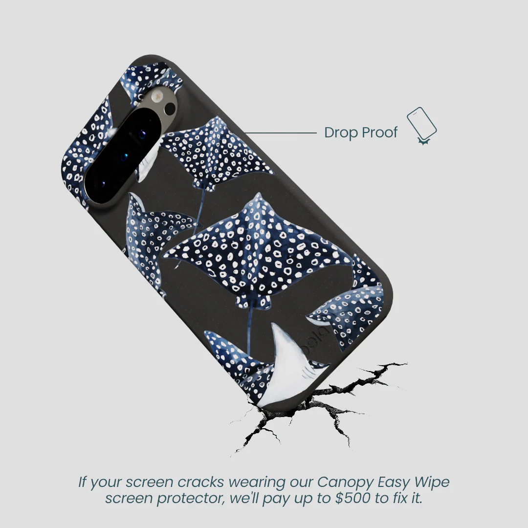Black Midnight Rays Google Pixel 9/9 Pro Case - Image 5