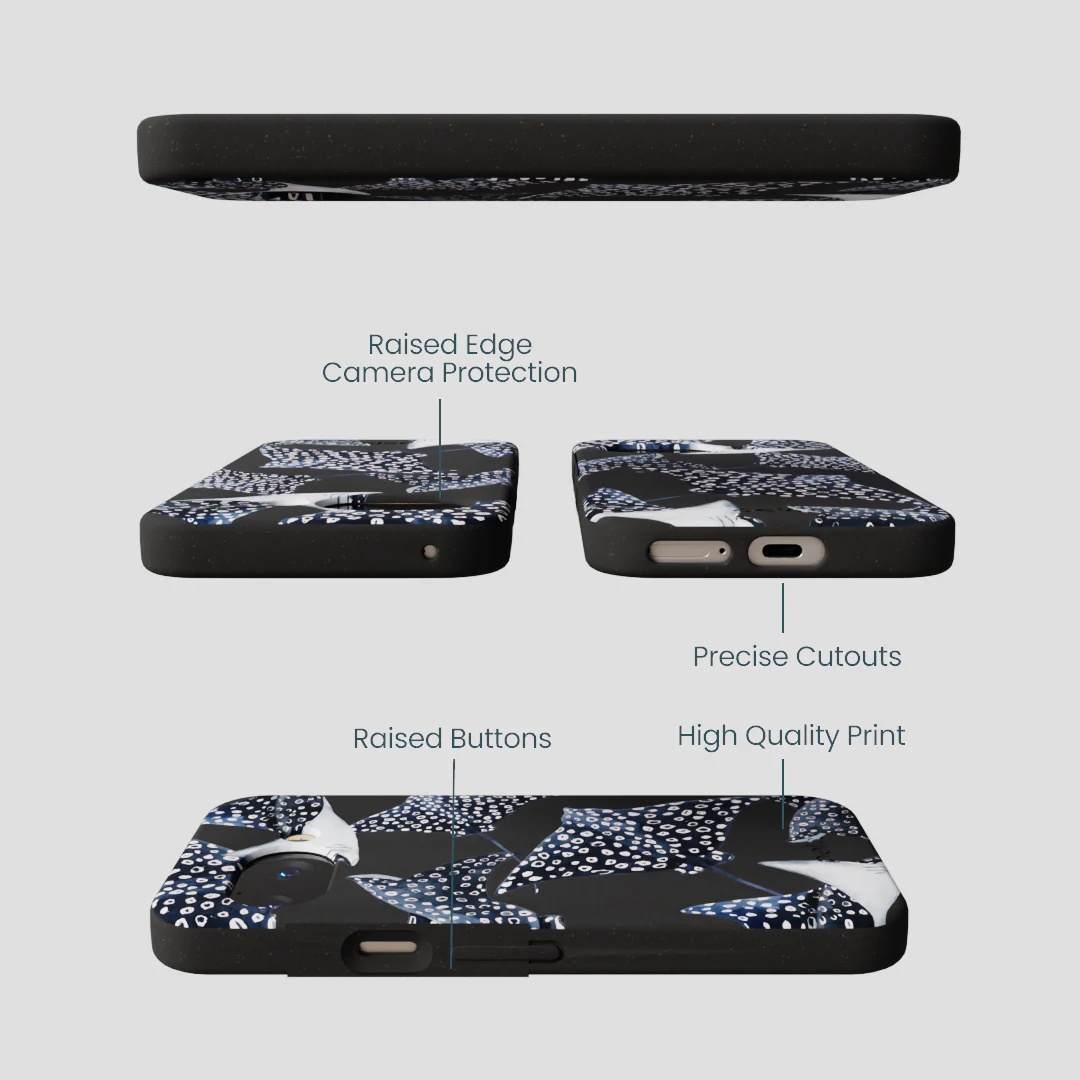 Black Midnight Rays Google Pixel 9a Case - Image 3