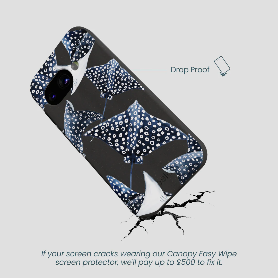 Black Midnight Rays Google Pixel 9a Case - Image 5