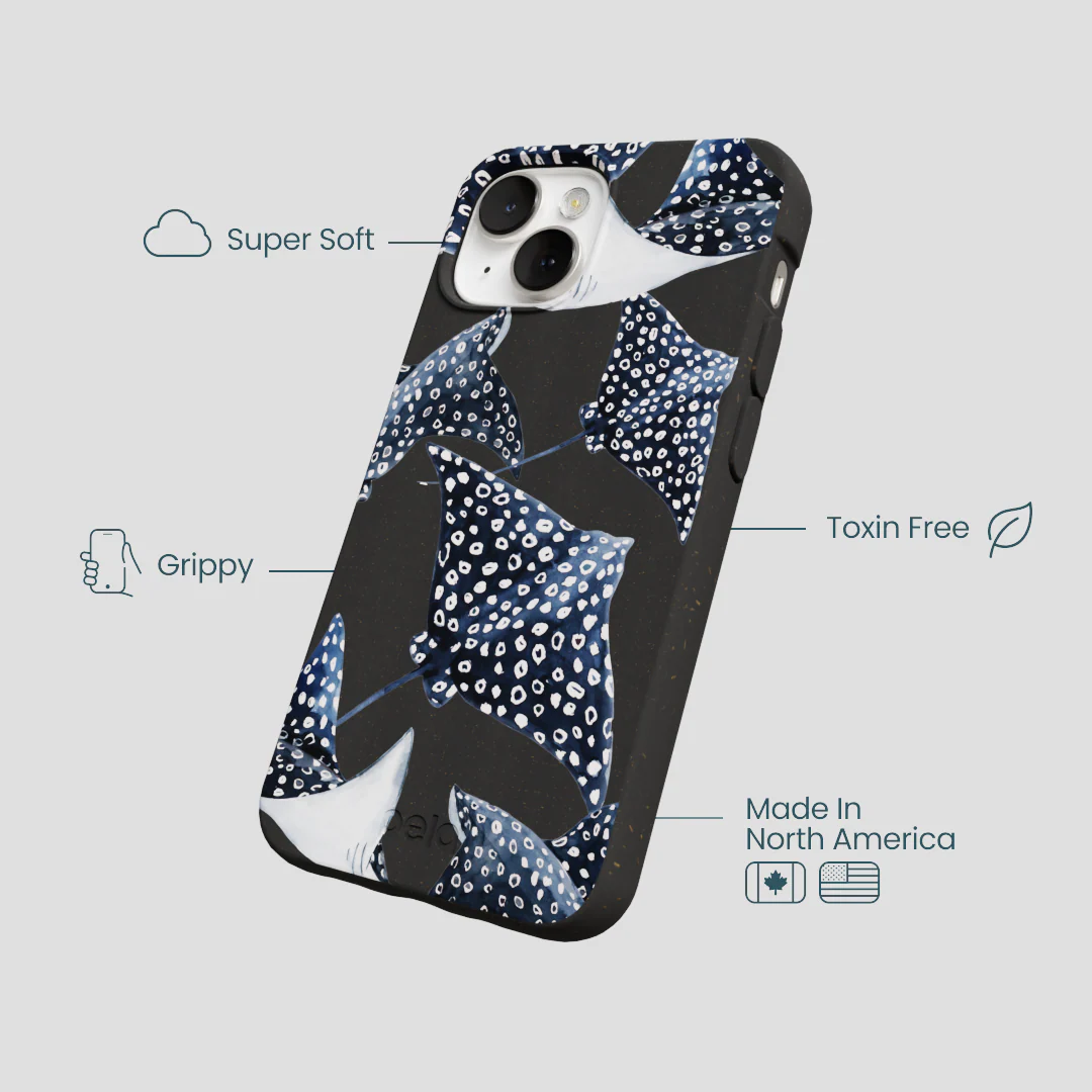 Black Midnight Rays iPhone 13 Case - Image 4