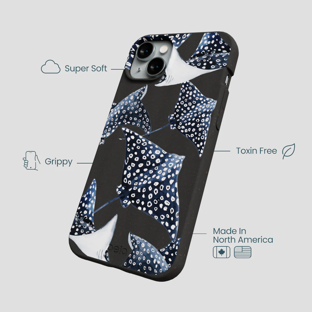 Black Midnight Rays iPhone 14 Plus Case - Image 4