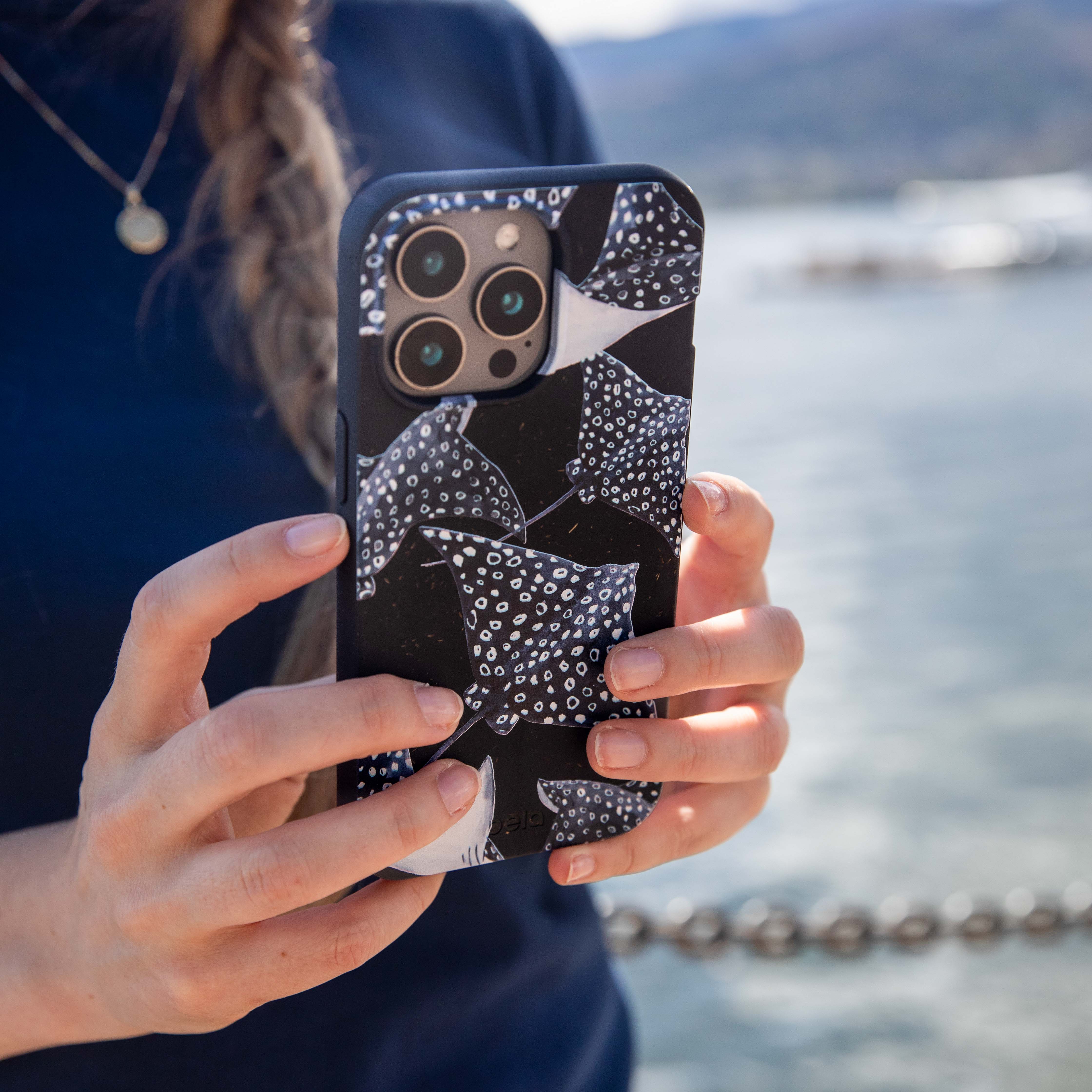 Black Midnight Rays iPhone 15 Pro Max Case - Image 6