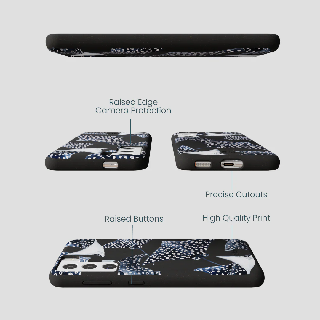 Black Midnight Rays Samsung Galaxy S22 Case - Image 3