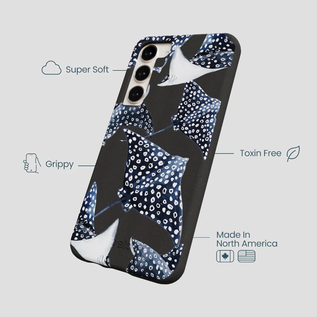 Black Midnight Rays Samsung Galaxy S24+(Plus) Case - Image 4