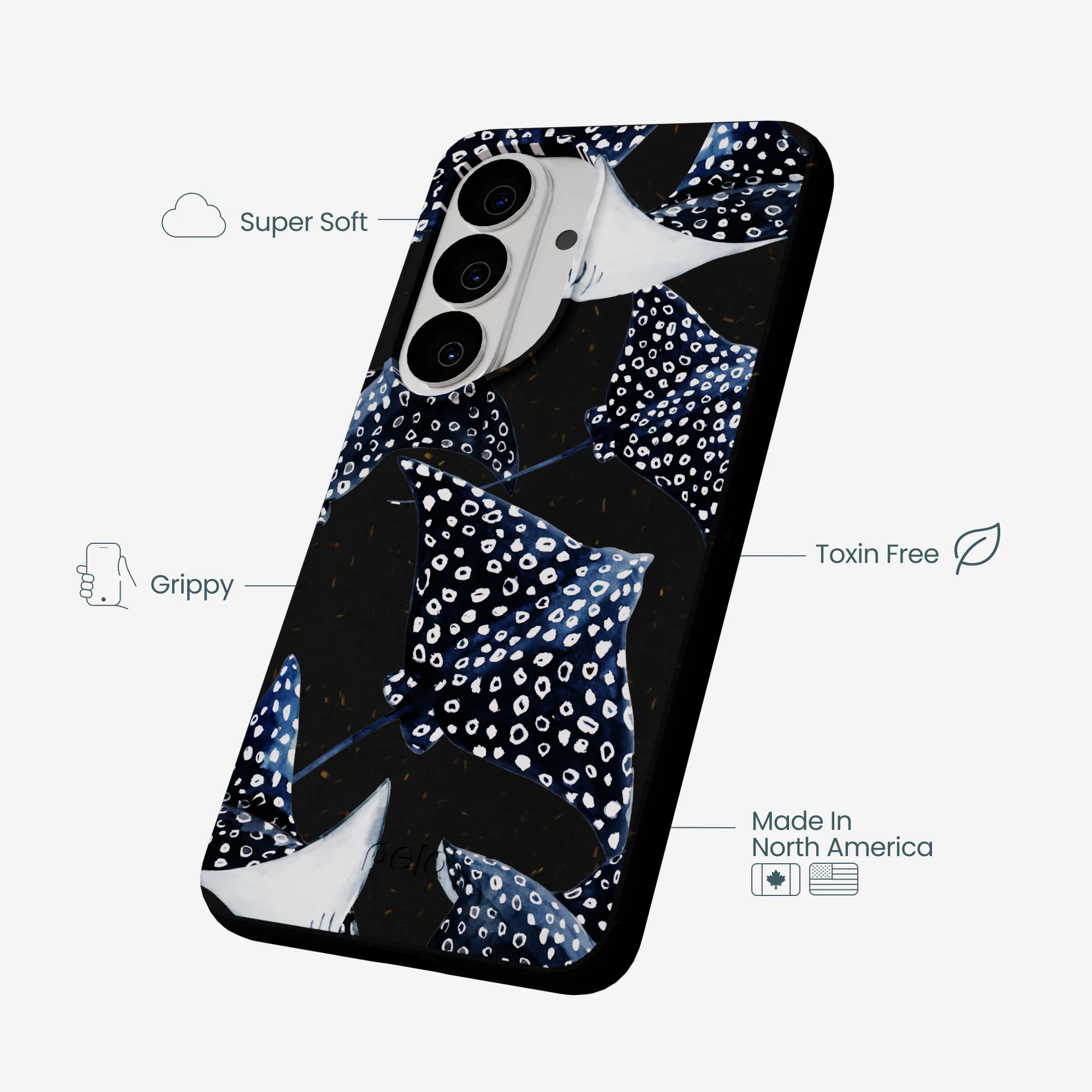 Black Midnight Rays Samsung Galaxy S26 Case - Image 4