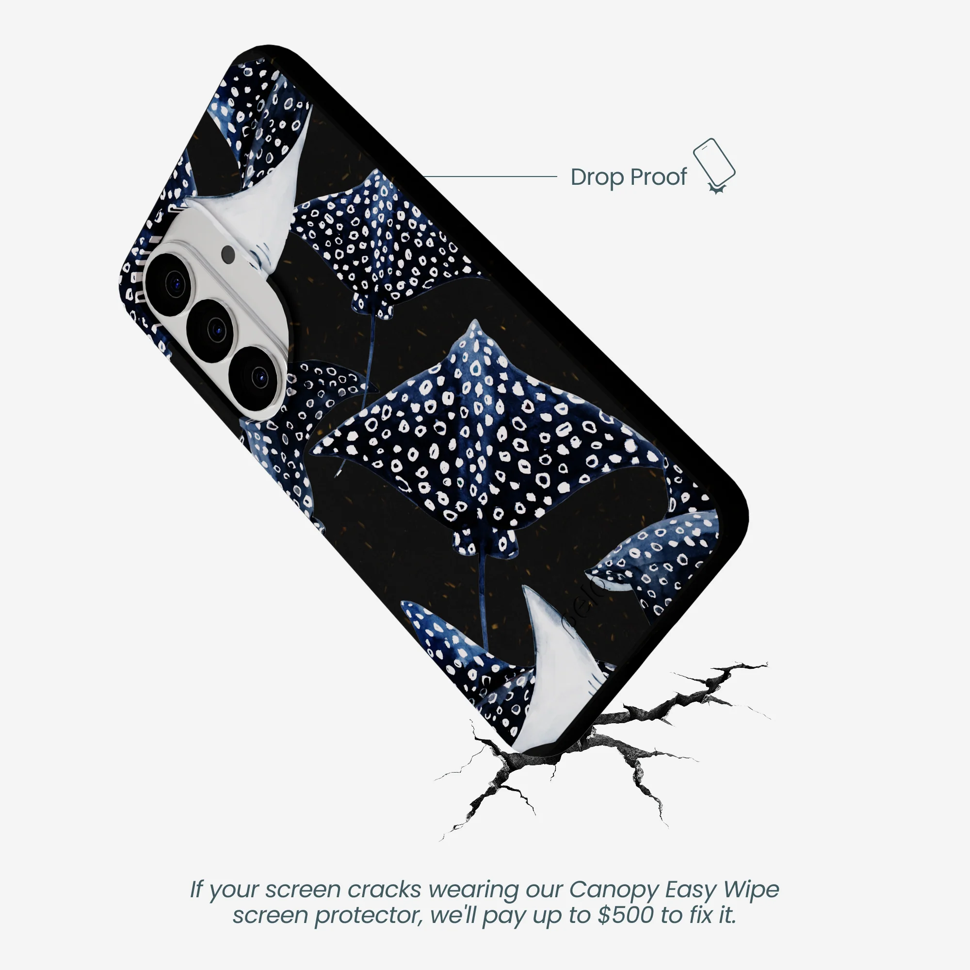 Black Midnight Rays Samsung Galaxy S26 Case - Image 5