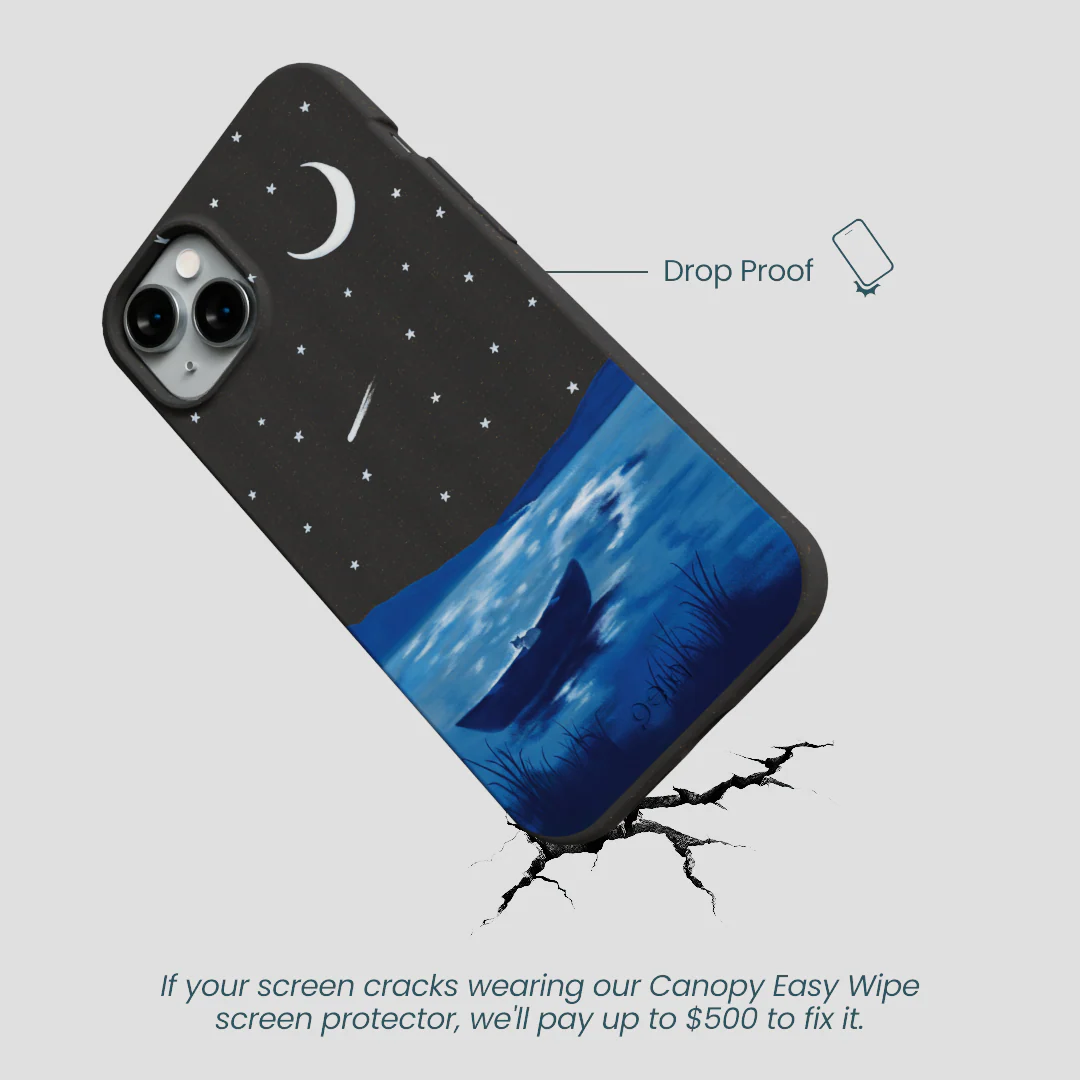 Black Moonlight Lake iPhone 14 Plus Case - Image 5