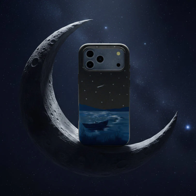 Black Moonlight Lake iPhone 15 Pro Max Case - Image 2