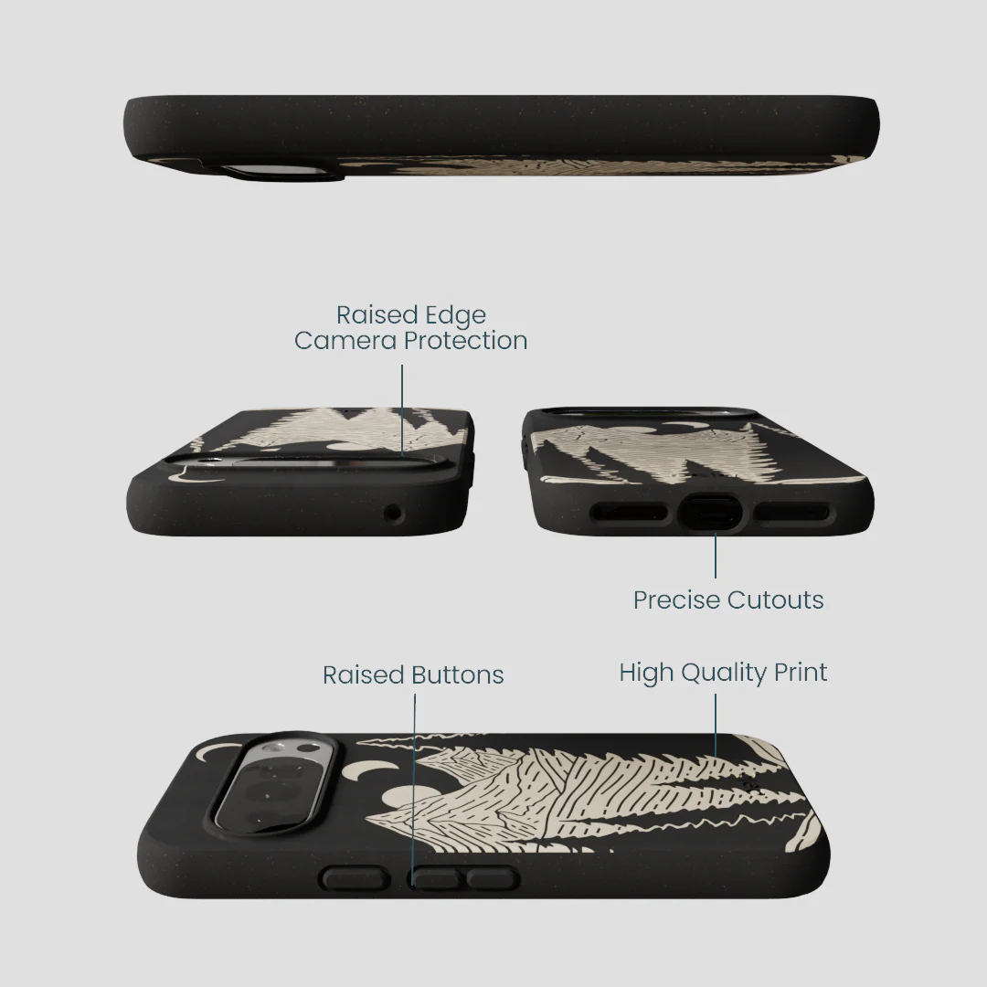 Black Moonlight Peaks Google Pixel 10/10 Pro Case - Image 3