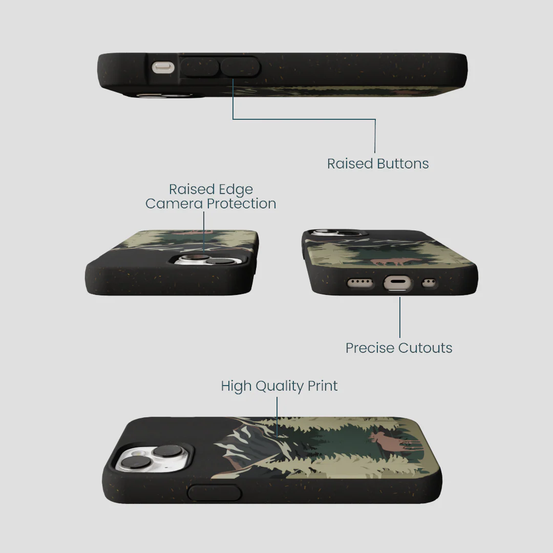 Black Moose Mountain iPhone 13 Mini Case - Image 3